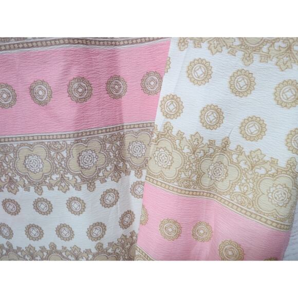 Vintage Pink & Beige Lightweight Shirt Dress 1960s 1970s Size Medium ? No Tags - Picture 6 of 6